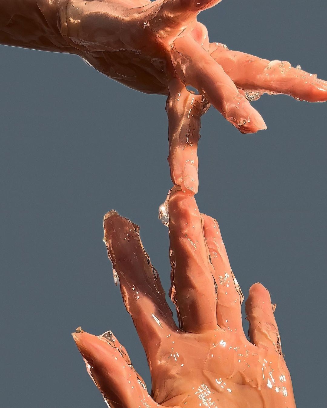 image of hands in slime